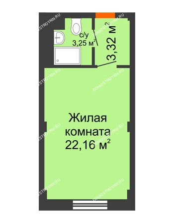 Студия 28,73 м² - Апарт-Отель Гордеевка